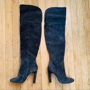 Joie over the knee OTK Grey suede boot